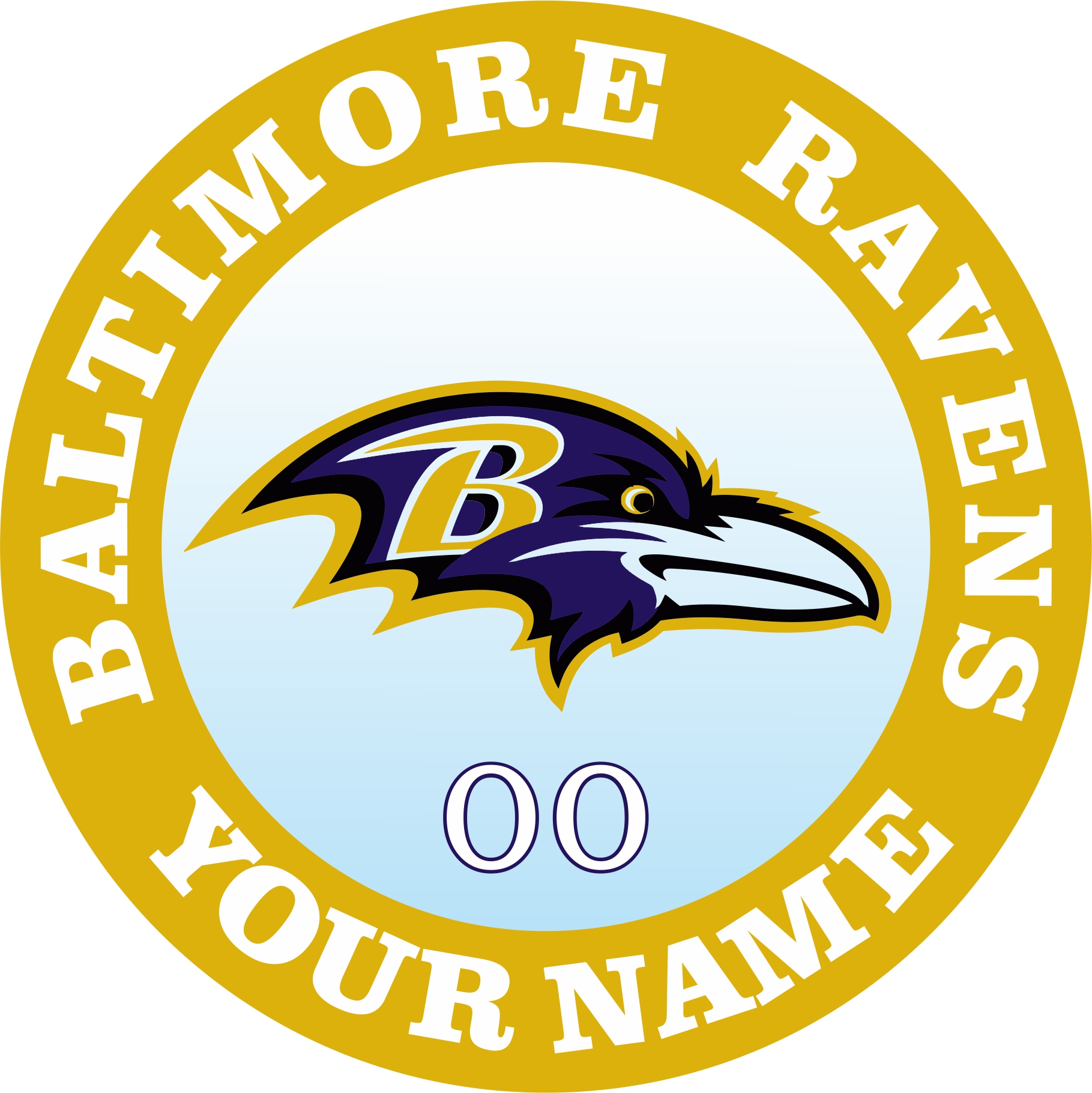 Baltimore Ravens Customized Logo iron on paper